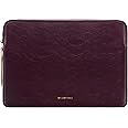 Comfyable Laptop Sleeve 13 Inch Compatible with MacBook Air 13-in M3 2024 & MacBook Pro 13-in M2 M1 2022-2016, PU Leather Bag Waterproof Case, Berry Brown