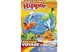 Hasbro Gaming Hippos Gloutons édition Voyage, Jeu de société 4 Ans to 99 Ans