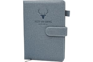 Earning Power A5 Ruled Journal Notebook,200 Page with Pen Loop,Hardcover Executive Writing Notebooks,8.3"×5.7",Perfect for Office Home School Business Writing and Composition (Light Blue)