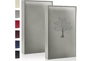 Rdylymx Photo Album 6x4 300 Photos, Extra Large Capacity Leather Cover Wedding Family Photo Albums Holds Landscape Only 10x15cm Picture Grey