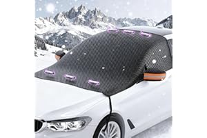 TAECHALINGO Frontscheibenabdeckung Auto Winter,Windschutzscheibenabdeckung Auto mit 6 Magnet,Sonnenschutz Auto Frontscheib,Windschutzscheibe Abdeckung Faltbare,Auto Winterabdeckung für Die Meisten Autos und SUV