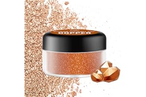 ‎LIMINO Essbarer Glitzer - 10g Essbarer Glitzerpulver Schimmer Glitzerstaub für Getränke, Kuchen, Lebensmittel - Metallisch Glitzerpuder Lebensmittelfarbe Pulver zum Cocktails, Wein, Fondant, Keksen (Kupfer)
