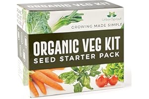 URBAN SPROUT Organic Veg Kit - Grow Your Own Organic Vegetables - 12 Seed Varieties - Complete Gardening Gift Set with Step by Step Guide