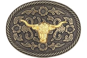 Faletony Kuhkopf Gürtelschnalle Herren Gürtelschnallen Cowboy Gürtel Schnalle 90 x 70 mm Bull Western Belt Buckle Gürtelschnallen für Männer Frauen Gürtel
