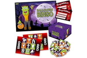 UKPG Halloween Party Game | HALLOWEEN BINGO | up to 20 Players |For Children, Family, Kids, Halloween Party, Trick or Treat, Halloween activity, school classroom fun