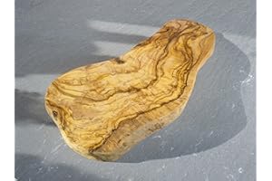ALLESOLIVE Tagliere realizzato a mano in legno d'ulivo, naturale, di alta qualità e unico, diverse misure (30-35 cm)