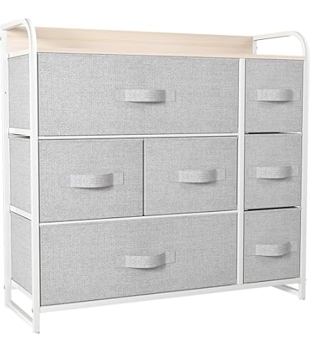 thumbnail image 2 of YITAHOME 7-Drawer Fabric Dresser, Steel Frame, Light Grey - Storage For Bedroom, Closet 2 of 4