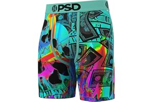 PSD Men's Floral Print Boxer Briefs - Breathable and Supportive Men's Underwear with Moisture-Wicking Fabric