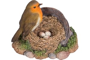VIVID ARTS Robin in in piedi su secchio arrugginito che custodisce le uova altamente dettagliate decorazione della casa o del giardino (BG-RB05-D)