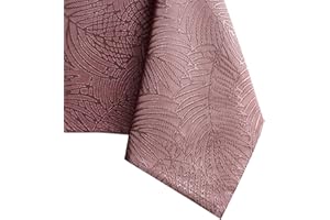 ‎AMELIAHOME AmeliaHome Tischdecke oval 120x160 cm Tischtuch Tafeldecke Fleckschutz Lotuseffekt Abwaschbar Wasserabweisend Ornament Gaia Altrosa