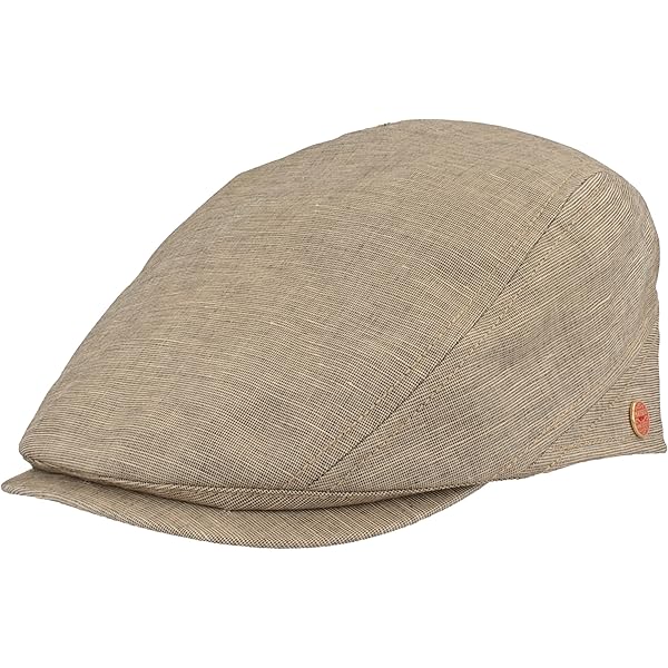 Casquette Coton Huile Marron Effet Cuir Fabrication Italienne - Taille: 56 - Couleur: Marron - Homme