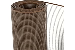 TENAX Quadra 10 brązowa, 0,50 x 3 m, plastikowa siatka ochronna na balkon, taras, bramy i ogrodzenie