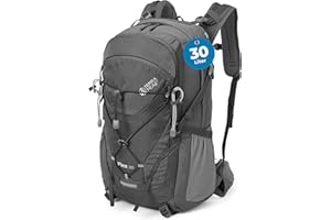 Terra Peak Wanderrucksack 30L Flex 30 Premium mittelgroß mit Rückenbelüftung, Regenschutzhülle & Trinksystem-Halterung - Trekkingrucksack aus atmungsaktivem 3D Air Mesh - Outdoor Daypack mit Hüftgurt