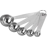 Tala Set of 5 Stainless Steel Measuring Spoons - Measuring Spoons for Baking and Cooking