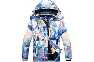 Wantdo Femme Manteau d'hiver Snowboard Outdoor Parka Randonnée Grande Taille Veste de Pluie Imperméable Blouson de Ski Décontracté Coupe-Vent