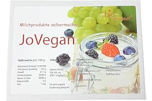 JoVegan Bioferment® zur selber Herstellung von veganem köstlichem Joghurt - 3 Beutel Joghurt-Starterkulturen - zur Herstellung von bis zu 90 Liter Joghurt