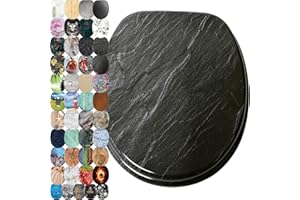 Sanilo WC Sitz ohne Absenkautomatik, viele schöne Toilettendeckel zur Auswahl, hochwertige und stabile Qualität aus Holz (Granit)