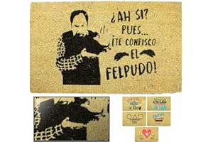 LUCA HOME - Felpudo Entrada casa Original y Divertido de Coco Natural - Felpudo confisco el Felpudo 33x60 - Ideal para Puertas de Exteriores Cubiertas, pasillos y entradas de hogares