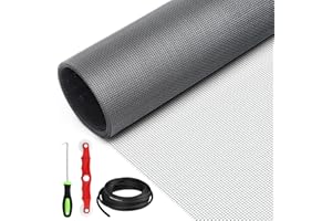 KUOGAS Tela Mosquitera 250x120 cm, Tela Mosquitera por Metros, Fibra de Vidrio, Ideal para Ventanas y Puertas, Eficaz contra Insectos.