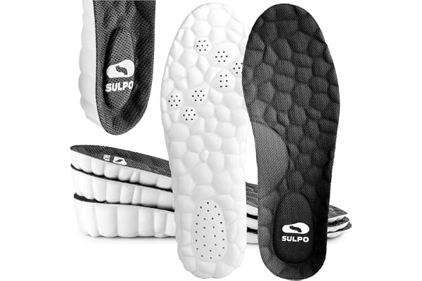 SULPO Höjande skosulor av memory foam, sulor för hälsänkning, 3 höjdnivåer, stötdämpning, andningsbara, antislida, svarta, st