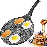 Amalindo Pancake pan Ø 26 cm frying pan for 7 eggs | Pancake pan non-stick coating | pancake pan induction | egg pan, eyebrow