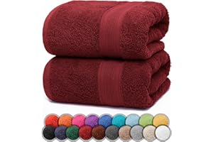 NatureMark 2-pak ręczników prysznicowych jakość premium 70 x 140 cm ręcznik prysznicowy dwupak kolor: bordowy czerwony