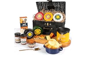 THE CHEESE WEDGE CO. Luxury Cheese Hamper with Chutneys, Crackers and Crisps | 5 Artisan Cheese Truckles Gift Set | Delivered Chilled