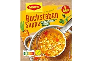 ‎MAGGI Maggi Guten Appetit, Buchstaben Suppe, 100g Beutel, ergibt 4 Teller, 1er Pack (1 x 100g)