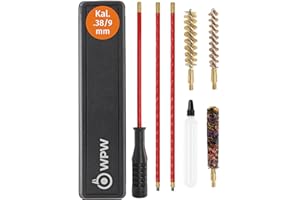 WPW Waffenreinigungsset, Kaliber 9 mm und Kaliber 9,3 mm & Langwaffen zur Waffen Reinigung & Laufreinigung mit M5-Gewinde