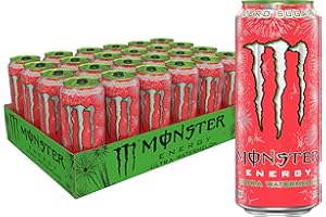Monster Energy Ultra anguria, bevanda energetica senza zucchero, 453,6 g (confezione da 24)