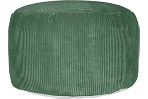 adekor_home Puffa | Sitz | Kord | Hocker | Bequem | Stilvoll | Zum Sitzen | Unter den Füßen | Auf der Terrasse | Im Garten | Im Wohnzimmer | 70x45 cm (Grün), 04052022