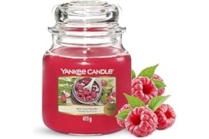 Yankee Candle Świeca Zapachowa w Słoiku, Red Raspberry, 411g