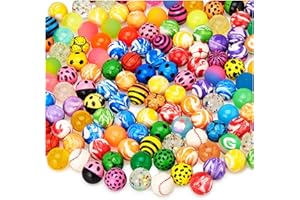 HIQE-FL 100 Stück Flummi,Flummies für Kinder,25mm Flummis,Springbälle aus Gummi für Kinder,Bouncing Ball,Klein Gummiball,Pinata Füllung