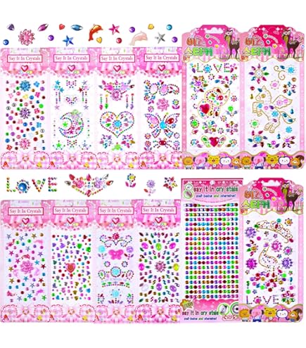 3500 Stk Glitzersteine Selbstklebend - 11 Blätter Strasssteine Mit Pinzette Für Basteln & Deko