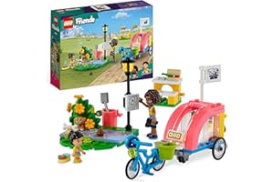 LEGO 41738 Friends Le Vélo De Sauvetage Canin, Jouet Enfants 6 Ans, Jeu Soins des Animaux avec Figurine De Chiot Et 2 Mini-Poupées, Personnages Série 2023