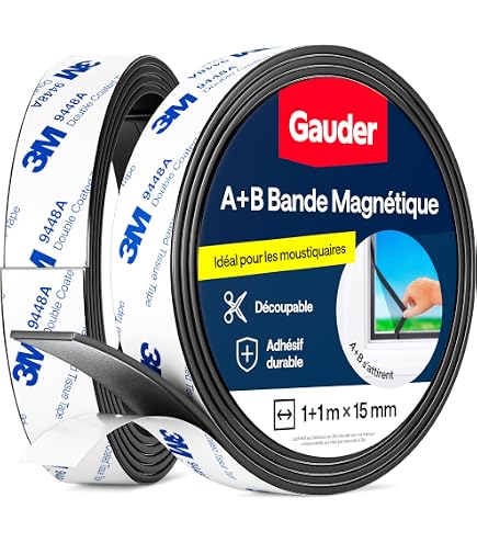 Bande Magnétique Noire 10mm X 5m - Découpable Et Inscriptible | Tableau Frigo Organisation
