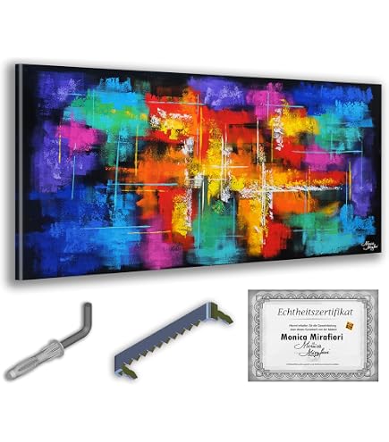 SUAQUE Blumen Schwein Premium Leinwand, Randlos, Dekoratives