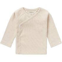 Noppies Baby Mädchen Shirt 25569 – Langarm, Rundhals, 95% Baumwolle, 5% Elasthan, Knopfverschluss, Farbe Baltic