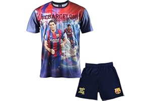 Fc Barcelone Ensemble Maillot + Short Barça - Luis Suarez - Collection Officielle Taille Enfant garçon