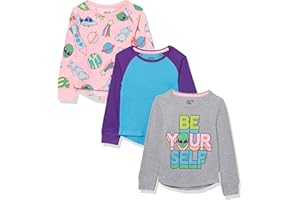 Amazon Essentials Camisetas Térmicas de Manga Larga (Previamente Spotted Zebra) Niña, Paquetes Múltiples