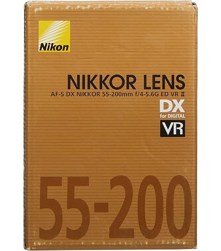 Nikon AF-S DX 55 – 200 mm f/4 – 5.6 G ED VR II Lens, Black [NITAL