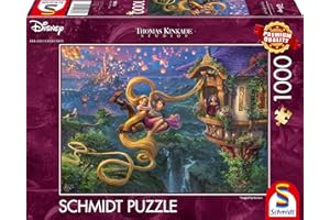 Schmidt Spiele 58034 Thomas Kinkade, Disney, Tangled up in Love, Puzzle 1000 Pièces