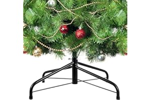 Happyyami 45cm árbol de Navidad del pie de Apoyo Plegable Titular de árbol Artificial para Las Decoraciones