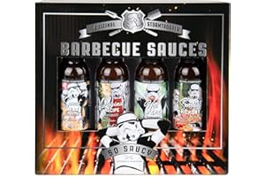 ‎MODERN GOURMET FOODS Thoughtfully - Original Stormtrooper BBQ Saucen Set - Geschenk-Set Mit 4 Grill-Saucen à 45 g - Geschenk für Männer und Frauen