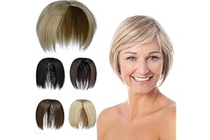 Yamel Hair Toppers for Women 2 Clips in Hair Pieces Topper Straight Ash Blonde Short 6 Inch Synthetic Wiglets Hairpieces for Thinning Hair