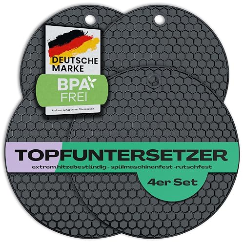 NetroxHome Silikon-Untersetzer, 4er-Set