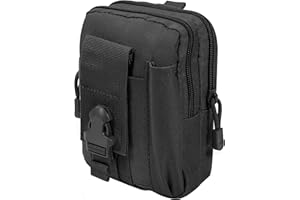 AYMQC Tactical Waist Bags Compact Belt Bag Multifunctional Bum Bag for Camping Hiking Cycling Climbing Travel, black, Sports