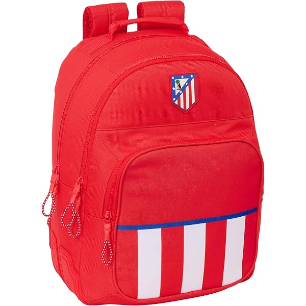 Trousse Double 3D Atlético De Madrid Safta - Rouge Officielle Pour École Et Loisirs