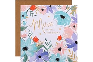 Hallmark Birthday Card for Mum - Contemporary Floral Design