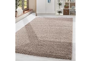 ‎HOMEBYHOME HomebyHome Shaggy Rug, Living Room 240 x 340 cm, Shaggy Rug, High Pile, Beige, Extra Soft and Fluffy, Washable Long Pile Rugs for Bedroom, Kitchen, Hallway, Carpet, Halı, Kilim